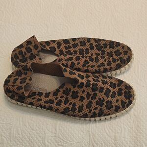 Ilse Jacobsen Cheetah Print Perforated Slip On Shoes 11
